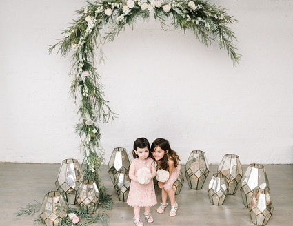 pink flower girl dresses