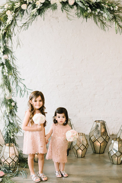 pink flower girl dresses