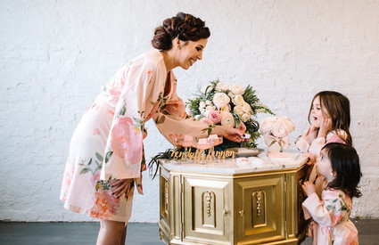 floral bridal robe