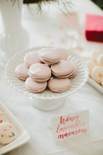 silver leaf macarons