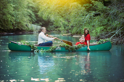 Canoe fall family photos Inspiration