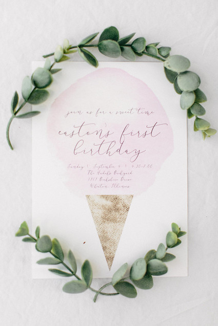 ice cream first birthday invite