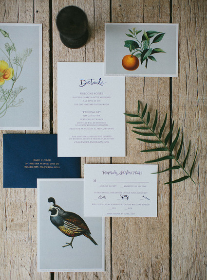 California wedding invitations