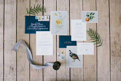 California wedding invitations