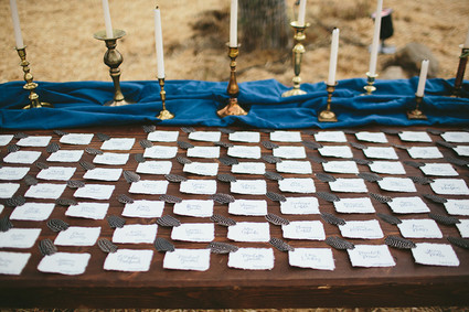 Wedding place card station