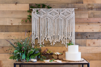 macrame wall hanging dessert table