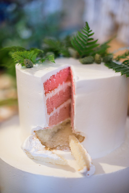 pink gender reveal cake