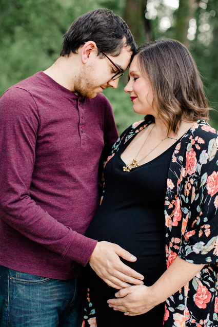 Rustic fall family maternity photos