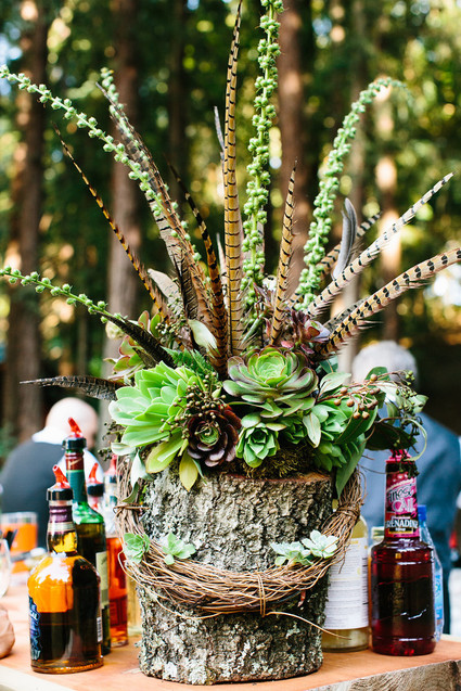 Woodland wedding decor