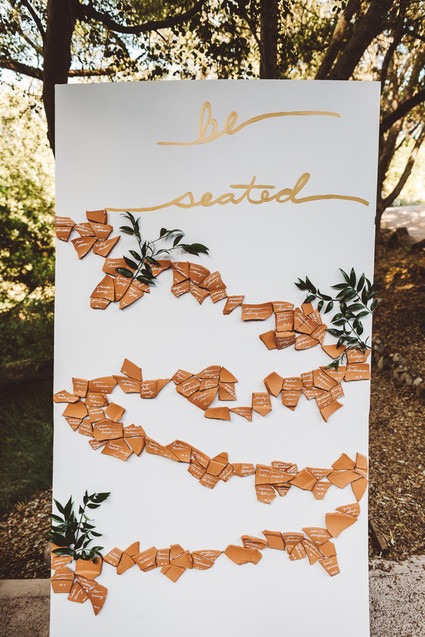 Whimsical escort card signage