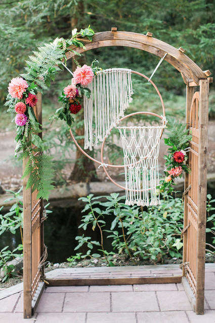 Bohemian wedding decor