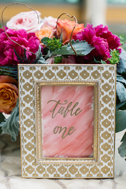 Calligraphy table number