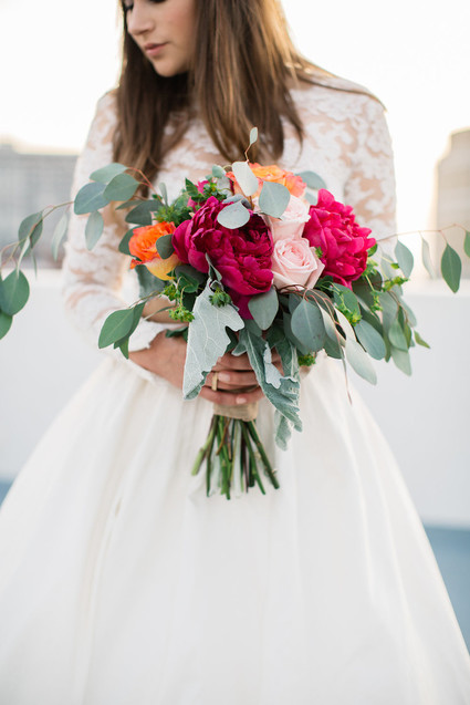 Colorful bridal bouquet