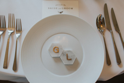 DIY marble place cards