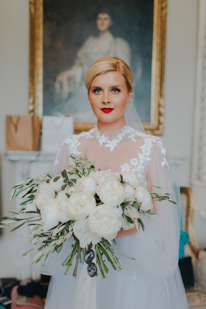 White peony bouquet