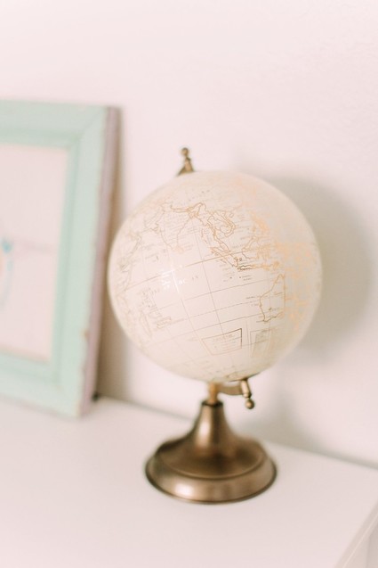 Travel themed girls nursery