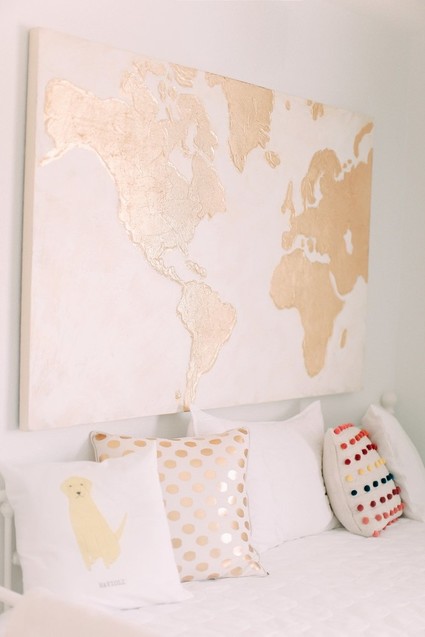 Travel themed girls nursery