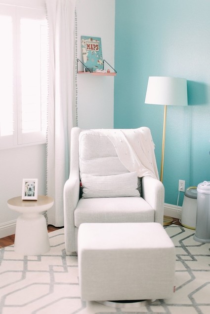 Travel themed girls nursery