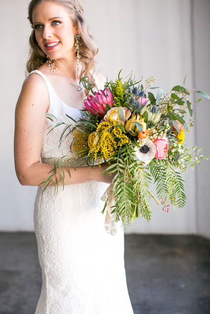 Colorful bridal bouquet
