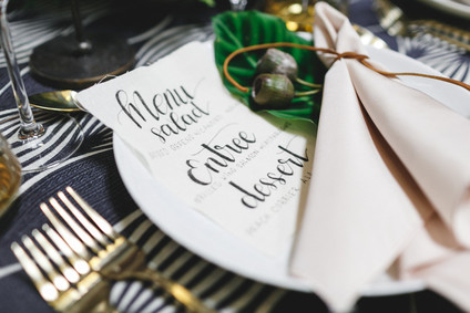 Tropical modern wedding decor