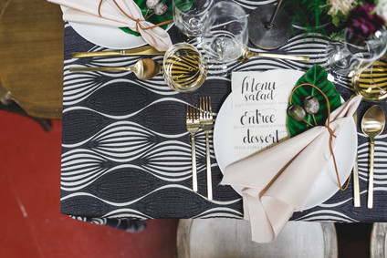 Tropical modern wedding decor