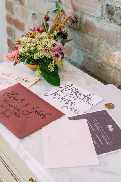 Calligraphy wedding invitations