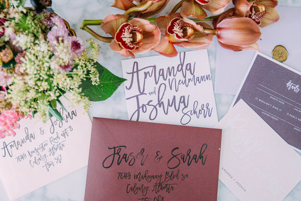 Calligraphy wedding invitations