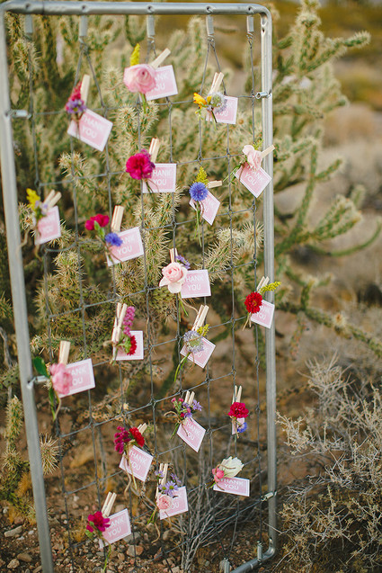 DIY escort card display Inspiration