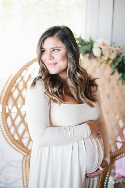 Pink and gold baby shower on 100 Layer Cakelet