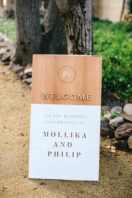 Modern wedding signage