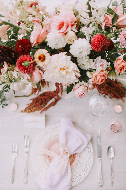 Autumn berry and blush wedding inspiration