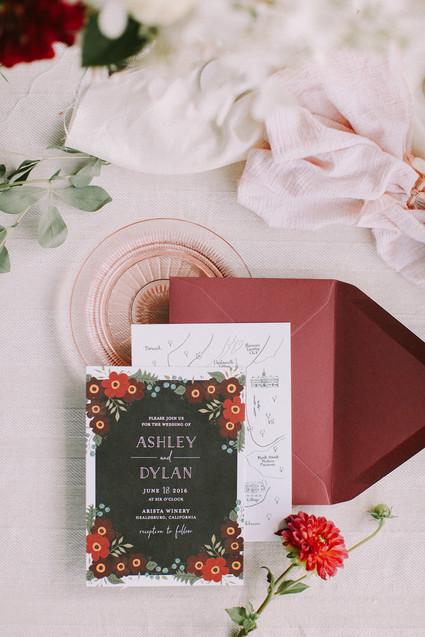 Autumn berry and blush wedding inspiration