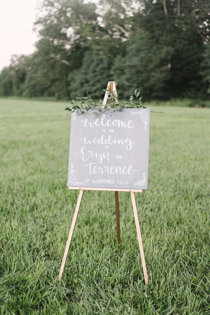 Rustic wedding signage