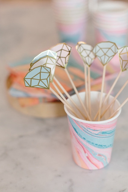 modern gem-themed 1st birthday Inspiration