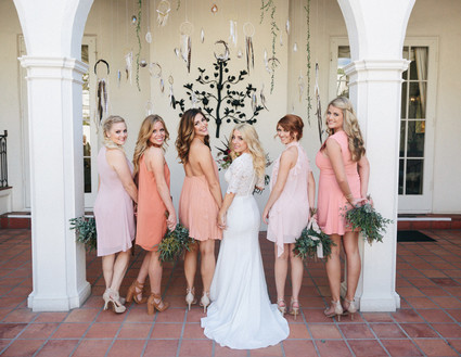 Pink bridesmaid dresses