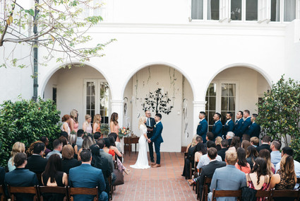 Garden wedding ceremony