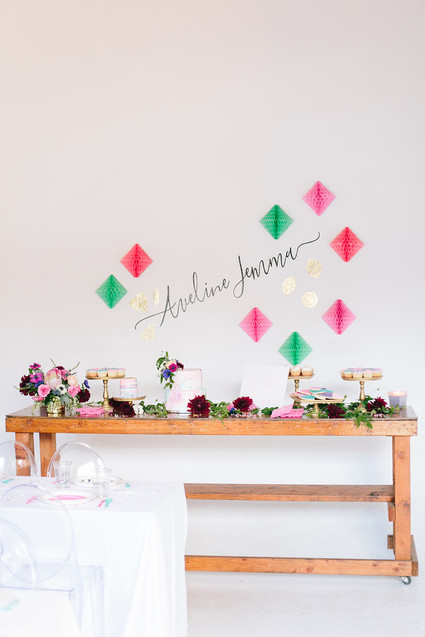 Gem inspired pink 1st birthday