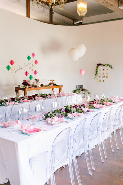 Gem inspired pink 1st birthday