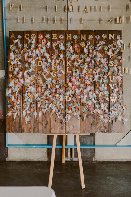Dream catcher escort cards