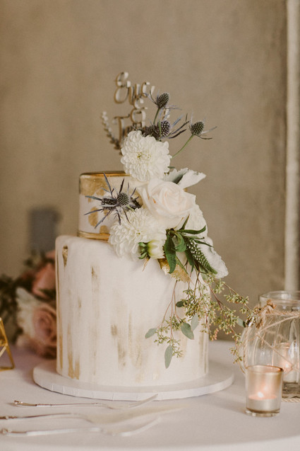 Gold wedding cake