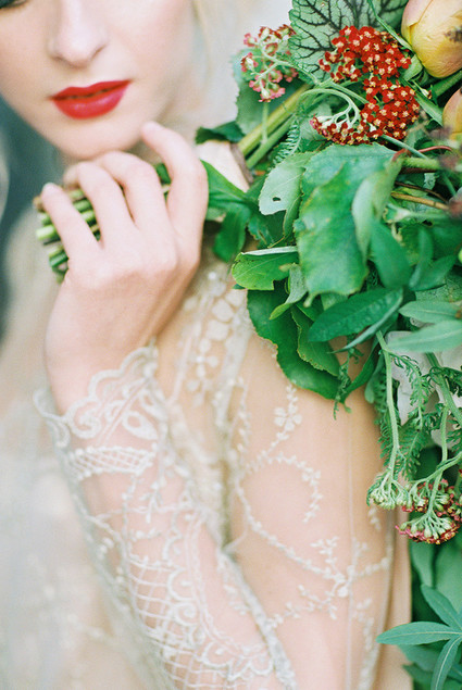 Scarlet and blush bridal inspiration
