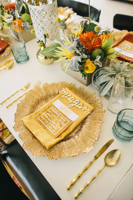 Mid century modern home wedding