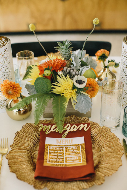 Mid century modern home wedding