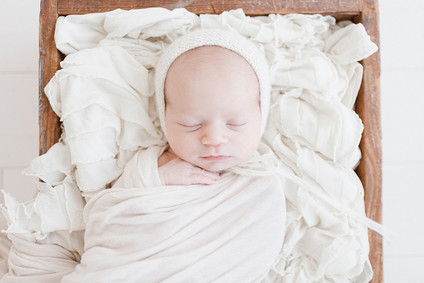 All white newborn photos
