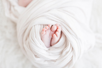 All white newborn photos