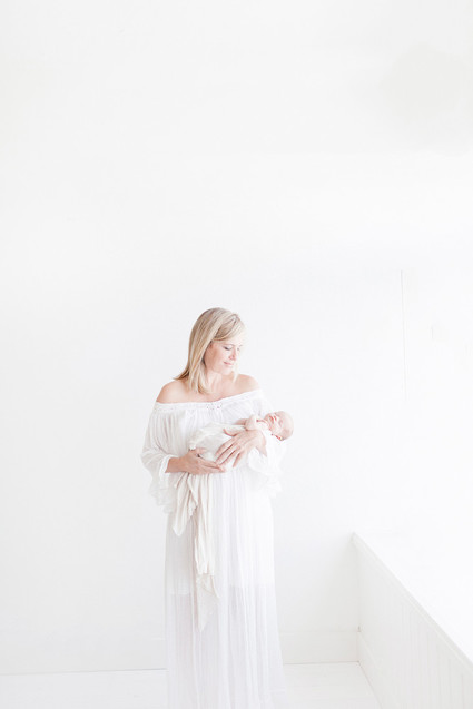 All white newborn photos