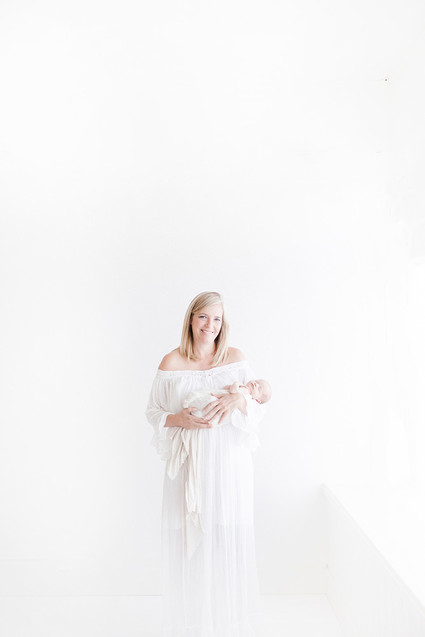 All white newborn photos