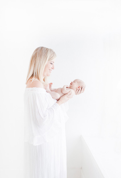 All white newborn photos