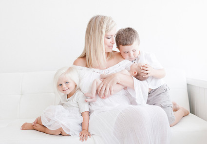 All white newborn photos