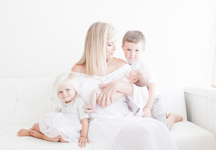 All white newborn photos
